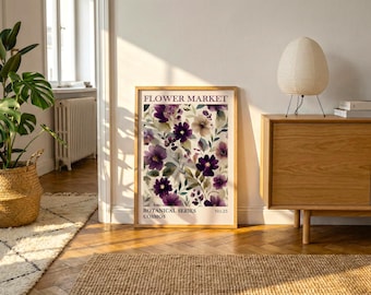 Cosmos Poster | Vintage Botanical Floral Print | Romantic Cottage Wall Art