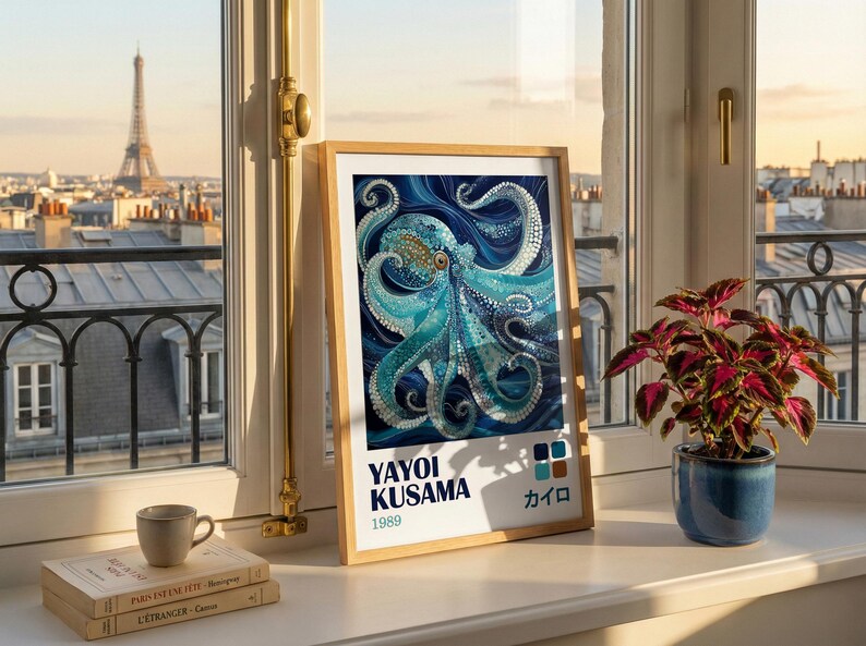Yayoi Kusama Octopus Print | Polka Dot Ocean Art - Etsy
