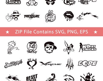 Car Stickers SVG Bundle: Auto Decals, PNG, Vector, EPS, Racing Graphics ...