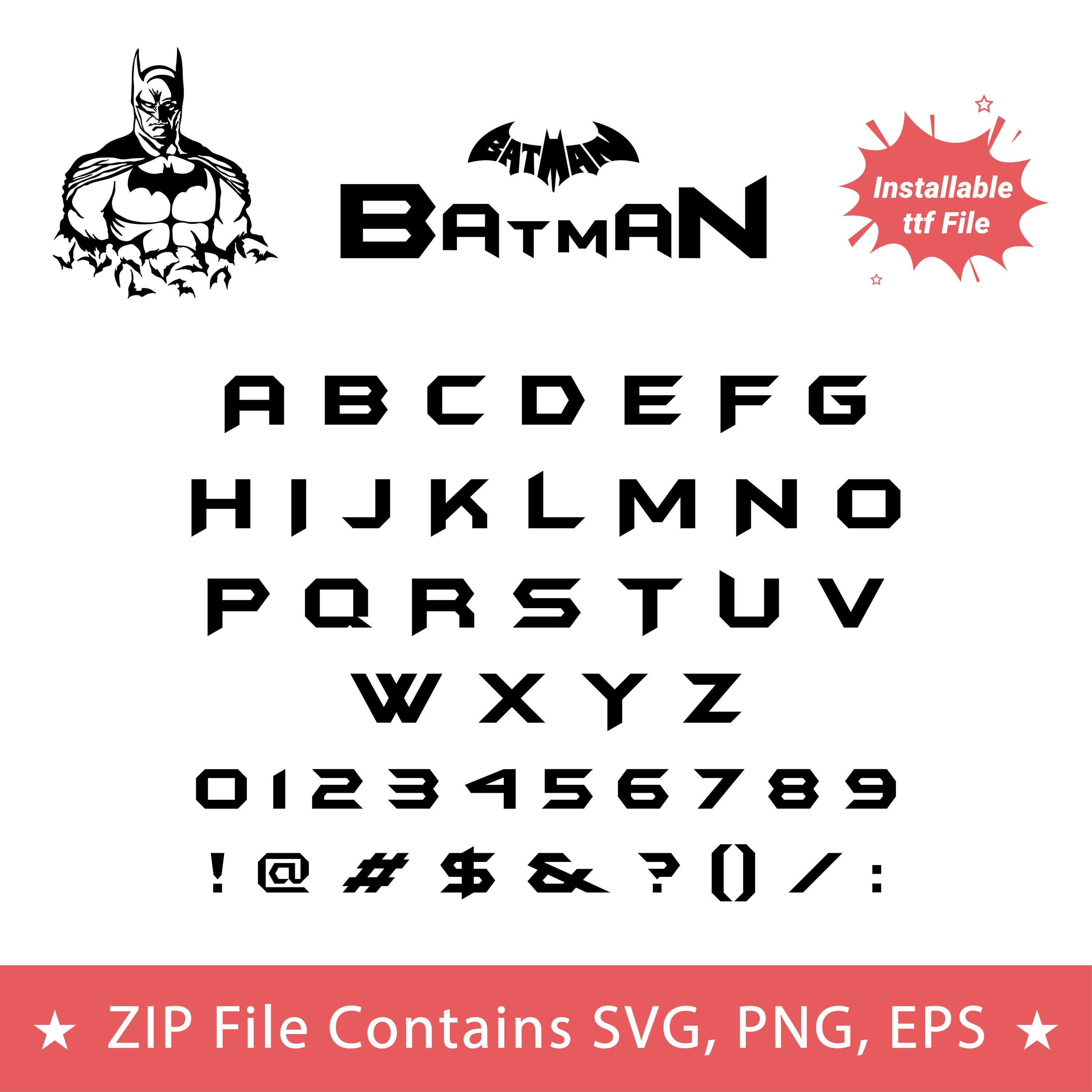 Bat Style Alphabet Font, Batman Font, Superhero Alphabet Printable ...