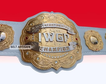 IWGP Intercontinental Championship Title Belt Replica | Heavyweight Wrestling Championship Belt Adult Size