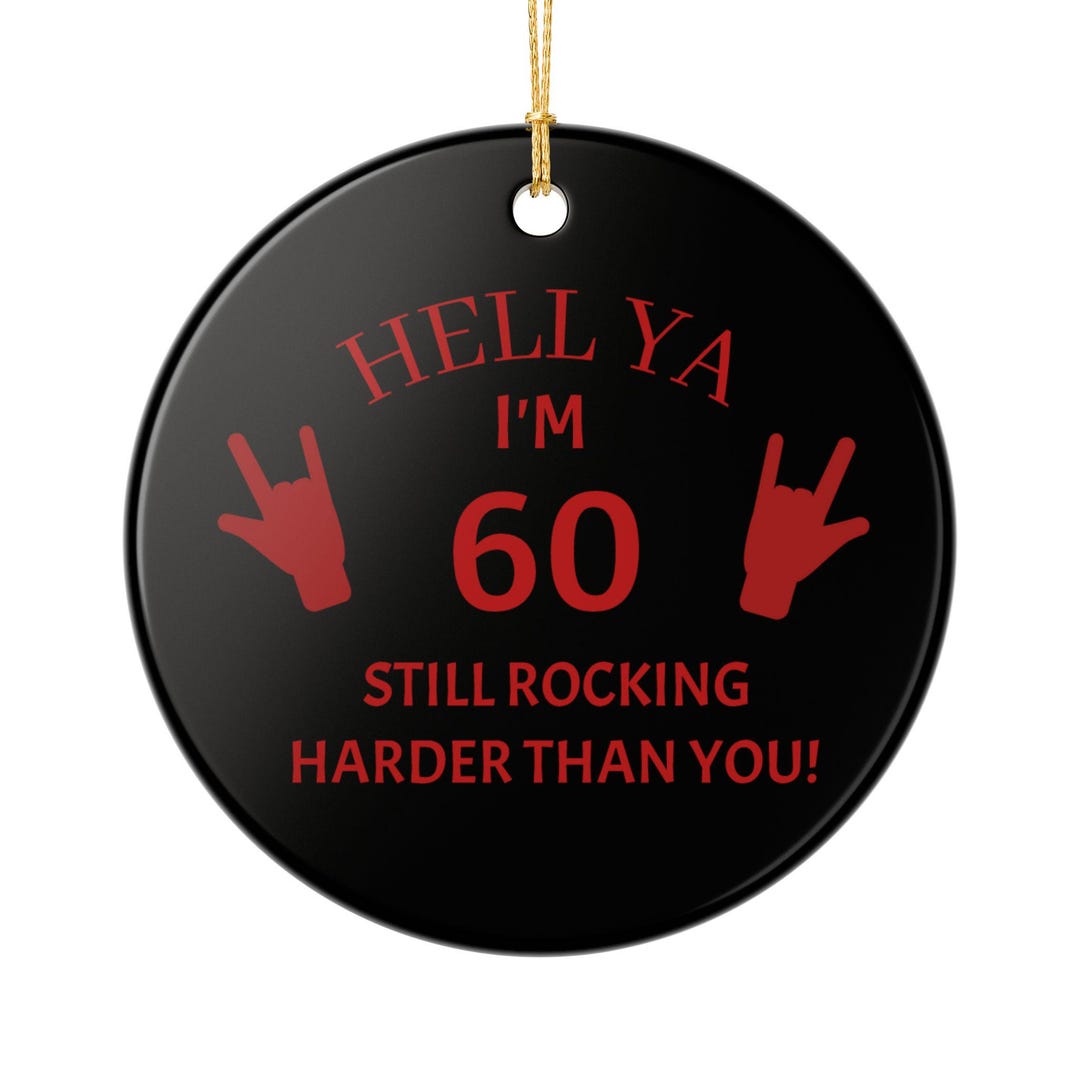 60th Rocks 60th Birthday Ornament, Rock and Roll Milestone, Funny Gift - Etsy