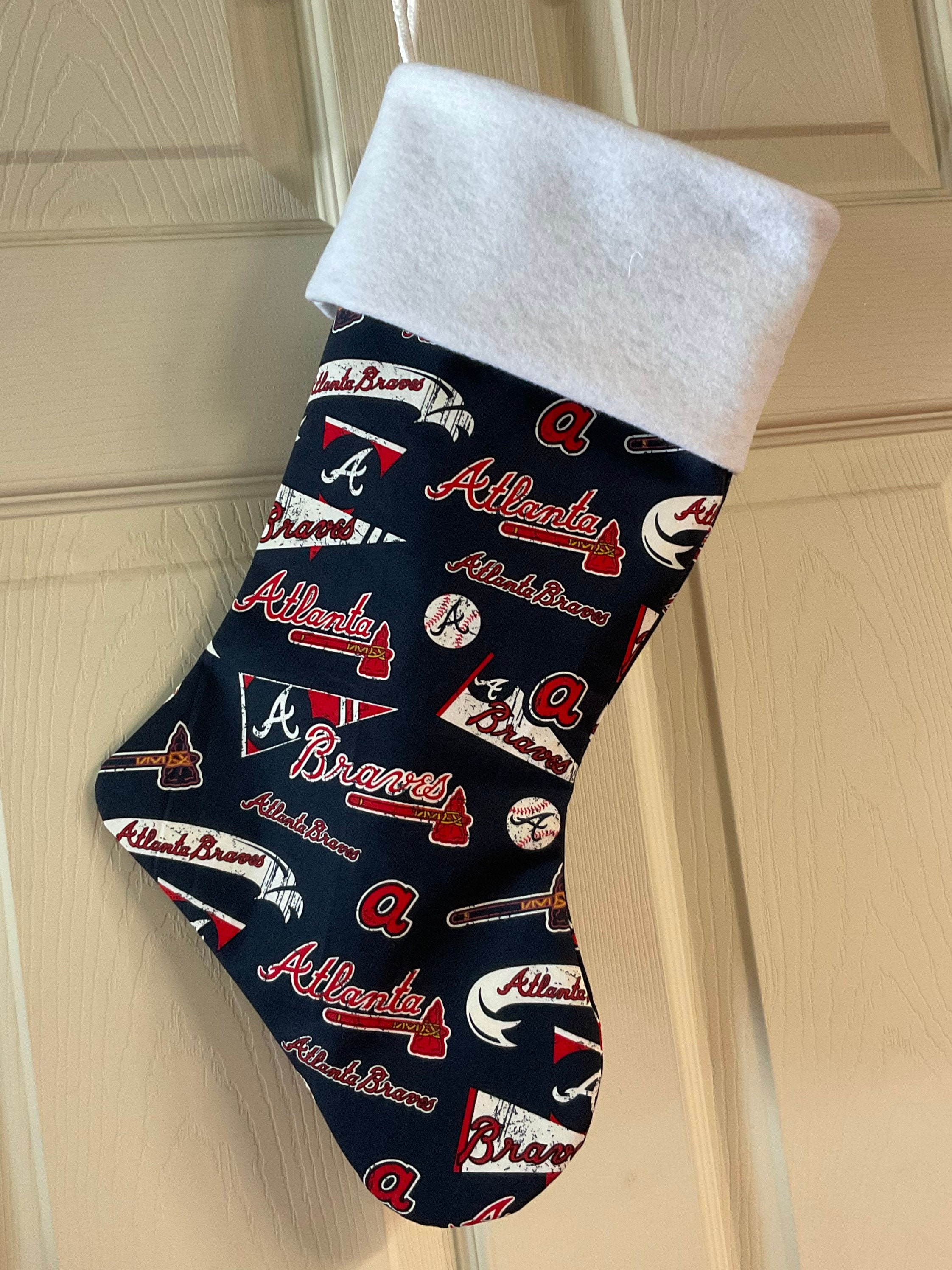 Atlanta Braves Christmas Stocking With Free Name Embroidered 