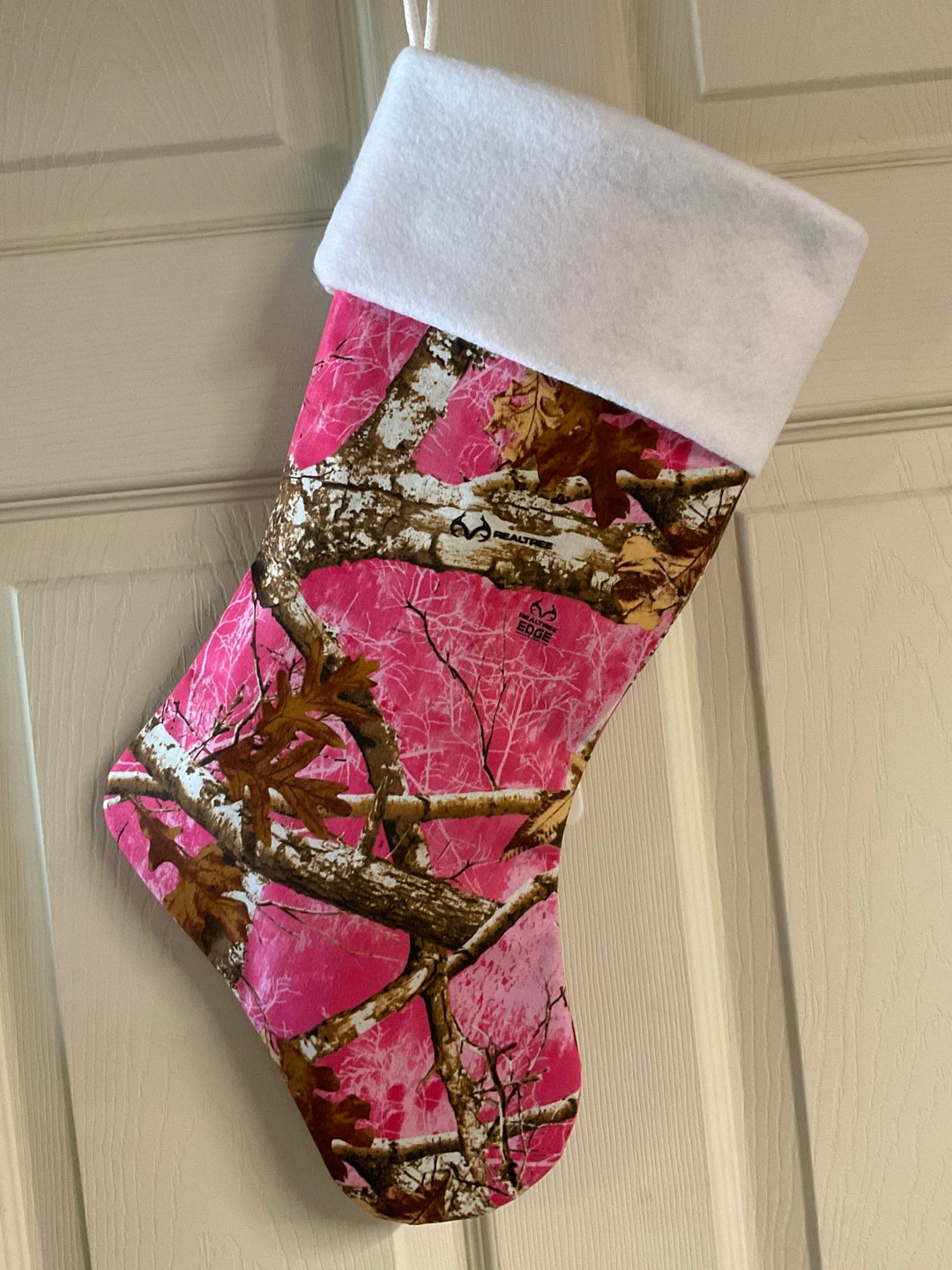 Pink Camo Christmas Stocking 
