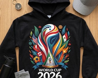 Kid's Deluxe Edition 2026 World Cup Commemorative Hoodie | Gildan 18500B