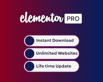 Licenza Elementor Pro GPL / Page Builder per WordPress / Utilizzo a vita su un numero illimitato di siti web