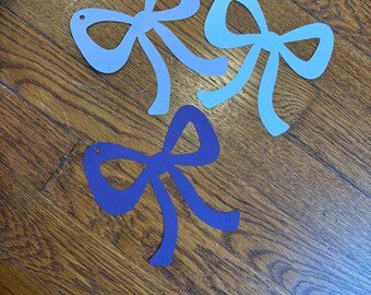 Girly Bow Hanging Party Decorations- Valentines, Birthday, Bridal Shower, Bachelorette, Wedding- Set of 4