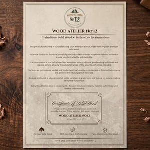 Rechthoekige massief notenhouten eettafel, moderne houten keukentafels uit het midden van de eeuw afbeelding 5
