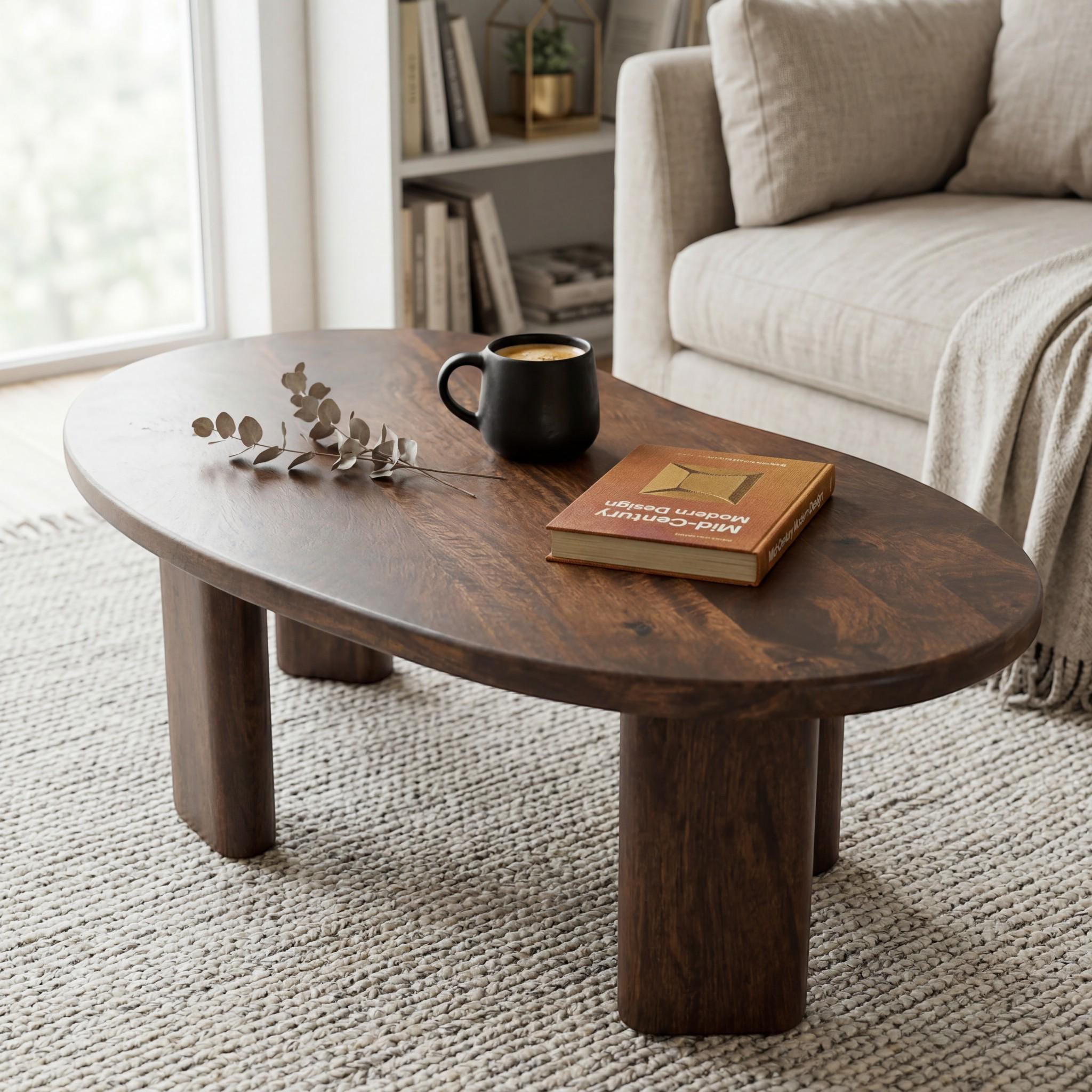 Vintage Curved Coffee Table - Etsy