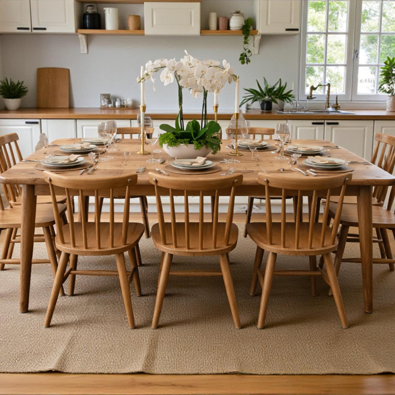 Walnut Dining Table, Midcentury Modern Solid Wood Kitchen Tables - Etsy