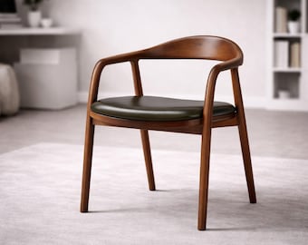 Wood Accent Dining Chair, Modern Armchair, Home Decor