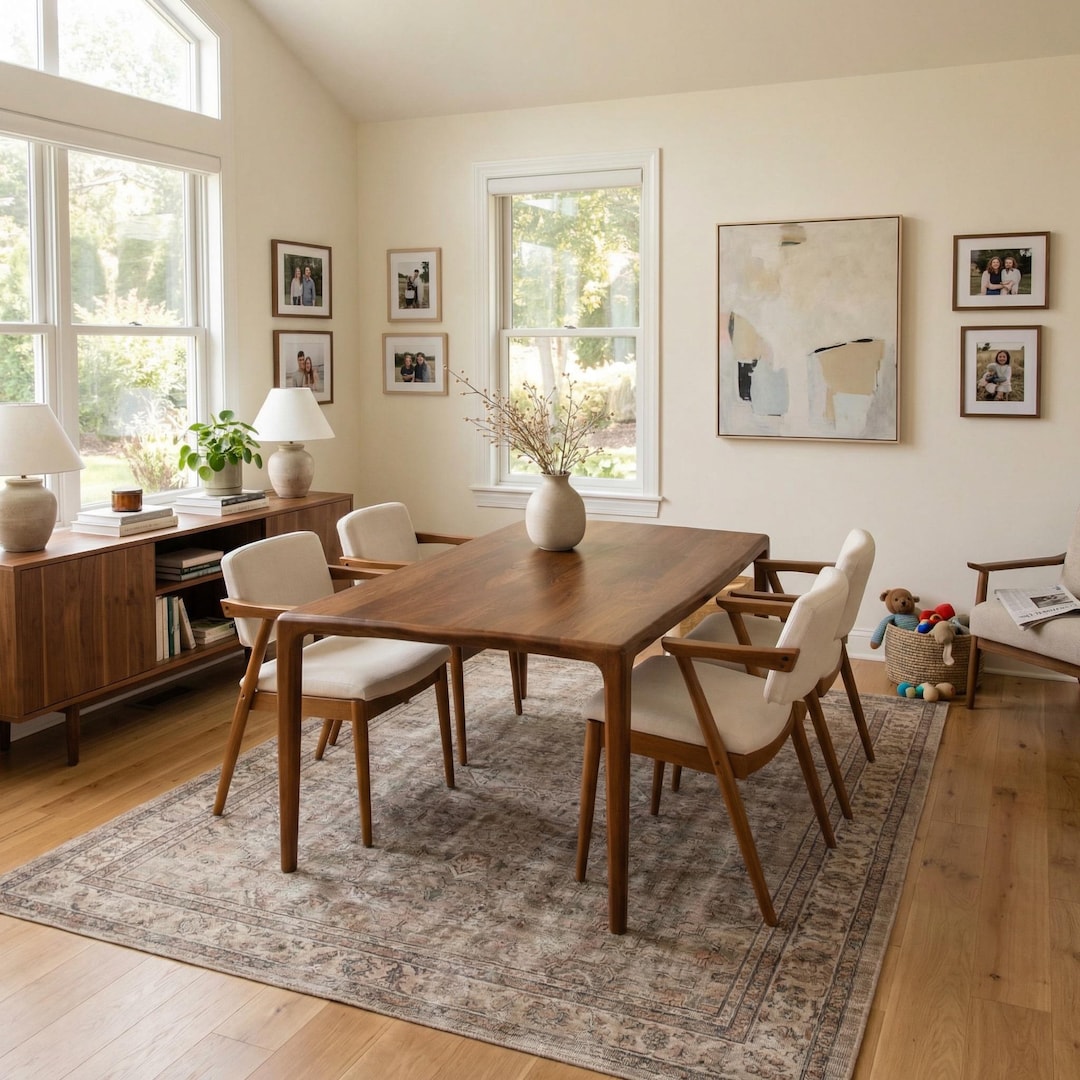 Handmade Walnut Dining Table, Mid Century Modern, Solid Wood - Etsy