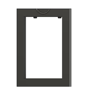 May include: A dark gray rectangular frame with a rounded top and a rectangular opening. The text "Digital STL file" is at the top of the image.