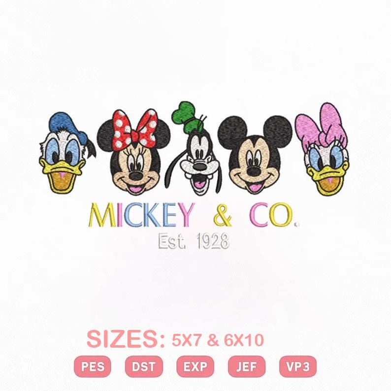 Minnie and Daisy Embroidery Design - Etsy