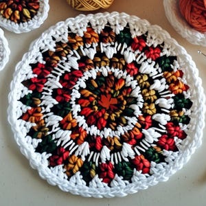 Crochet Pot Holder Pattern: Textured Potholder, Coaster, Napkin Ring (Digital Download)