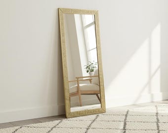Handmade Rustic Brass Framed Mirror –  Modern & Vintage Home Decor