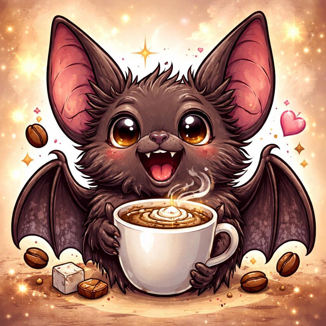 Happy Bat Vinyl Sticker 4x4 Inch - Etsy