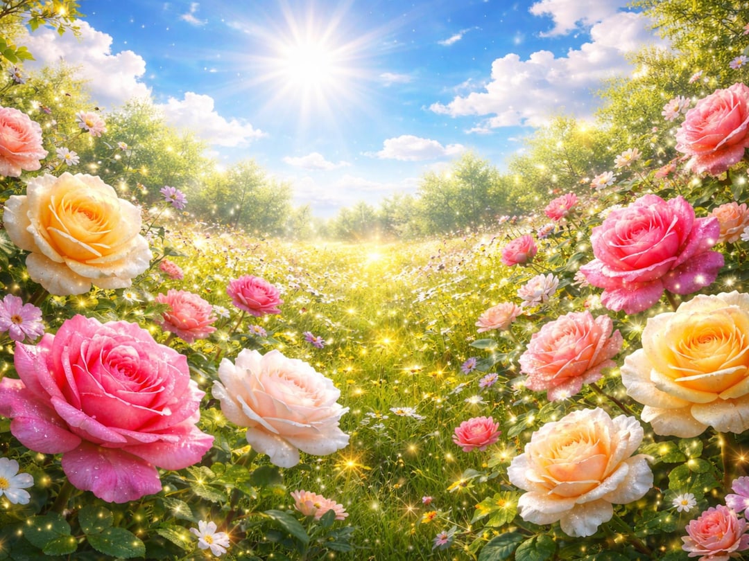 Floral Desktop Wallpaper | Colorful Roses | Nature Wallpaper | Bright ...