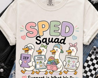 Silly Goose Special Education Teacher Shirt SPED Squad Tee Funny Sped Teacher Gift Autism Support Inclusion Paraprofessional Team Shirt