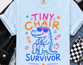Funny Kids Teacher Tee, Back to School Preschool Alligator Teacher T-Shirt, Pre K Daycare Kindergarten Teacher Gift, Funny Womens Clothing