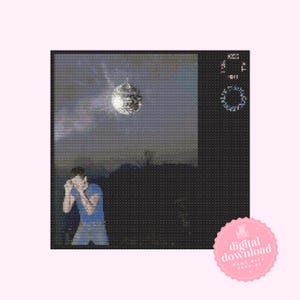 いつもキス。たまにディスコ。アルバムカバーのクロスステッチパターン