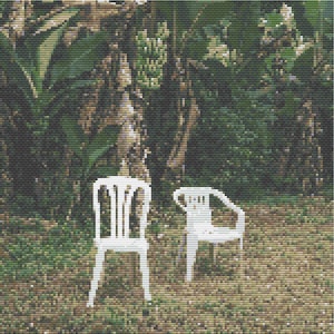 Copertina dell'album Bad Bunny "DeBÍ TiRAR MáS FOToS" Schema punto croce