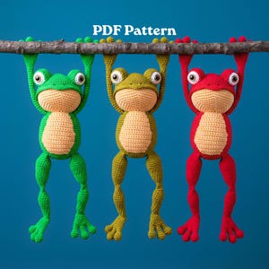 Häkelanleitung für einen langbeinigen Frosch (Amigurumi), Frosch-Plüschtier, Häkelkröten, Anleitung für langbeinige Frösche. Anfängerfreundliche Häkelanleitung für einen langbeinigen Frosch.