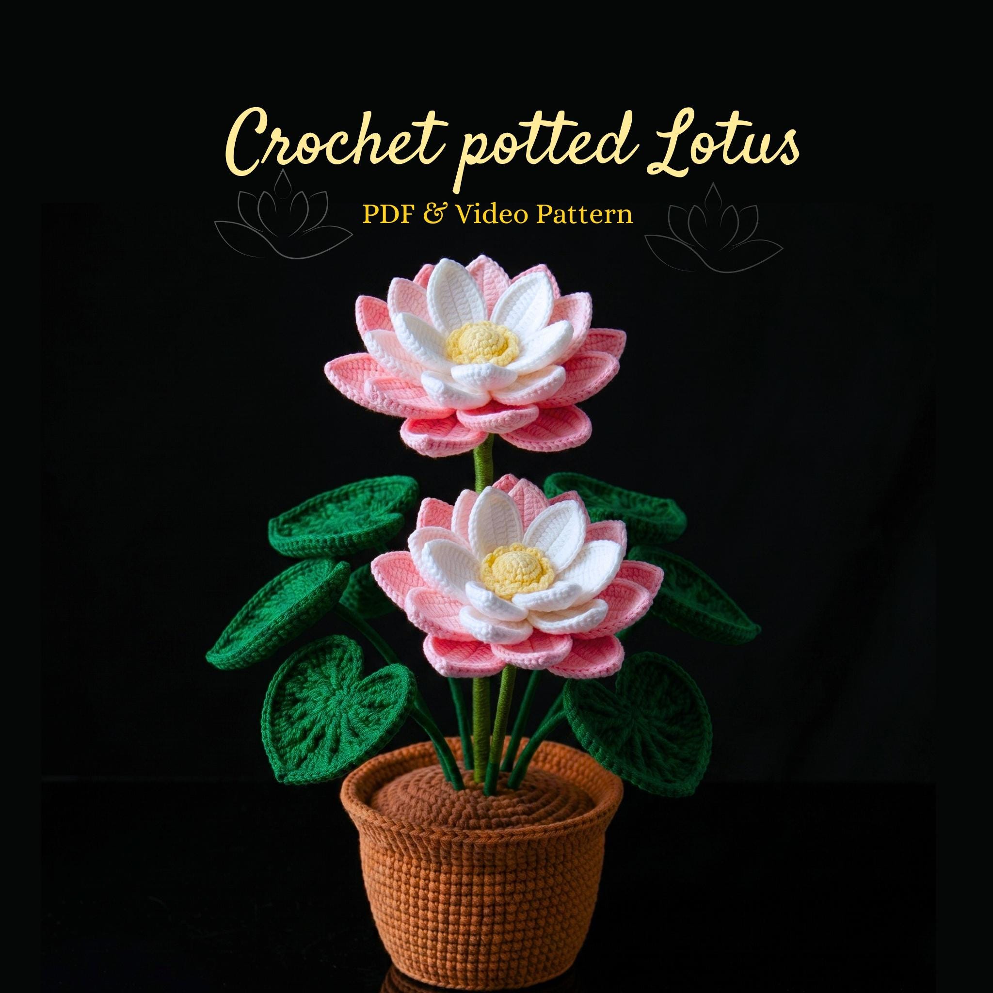 18 Lotus Flower Crochet Patterns for Beautiful Decor, Gifts, and Giftable Makes 8 Crochet Lotus flower pattern: beginner friendly lotus
