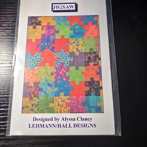 Motif de courtepointe puzzle par Alyssa Clancy, Lehmann Hall Designs, courtepointe avec pièces de puzzle