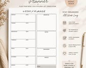 Minimal Printable Planners | Daily | Weekly | Monthly | Quarterly | Habit Tracker (2 variations) | Digital Download PDF