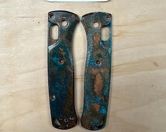 Nodak Custom “Mineral Echo” Shipwreck Copper Benchmade 533 Mini Bugout Scales