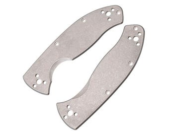 Scikio Custom Spyderco Tenacious Titanium Handle Scales
