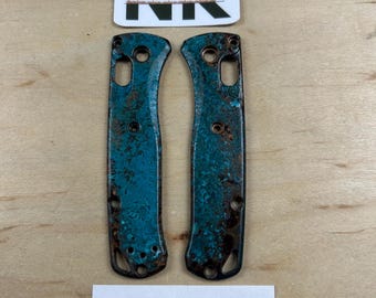 Nodak Custom “Lapis Vein” Shipwreck Copper Benchmade 533 Mini Bugout Scales