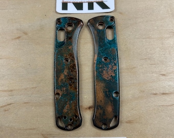 Nodak Custom “Aged Urn” Shipwreck Copper Benchmade 533 Mini Bugout Scales
