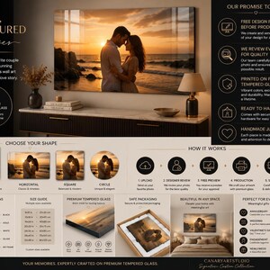 Custom Tempered Glass Wall Art, Personalized Photo, Custom Size Print