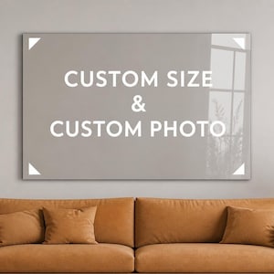 Custom Tempered Glass Wall Art, Personalized Photo, Custom Size Print
