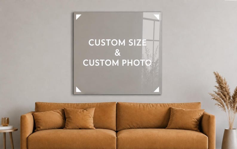 Custom Tempered Glass Wall Art, Personalized Photo, Custom Size Print