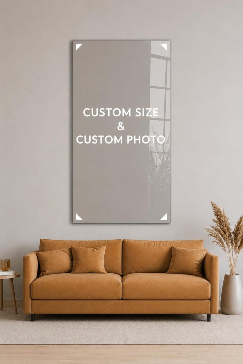 Custom Tempered Glass Wall Art, Personalized Photo, Custom Size Print