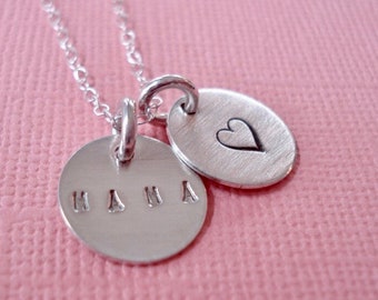 Double Decker Mama Heart - Sterling Silver Keepsake Necklace