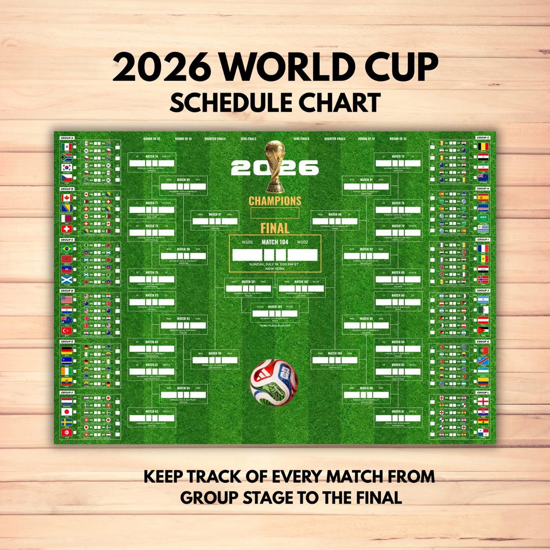 2026 World Cup Schedule Poster Soccer Bracket Tracker Group Stage 2026-world-cup-schedule-poster-soccer-bracket-tracker-group-stage
