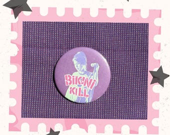 Bikini Kill Pin-Back Button | 2.25" & 1.5" | Punk | Riot Grrrl