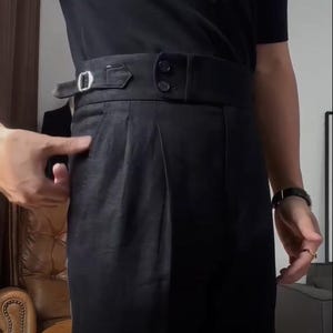 Vintage Buckle Back Trousers - Etsy