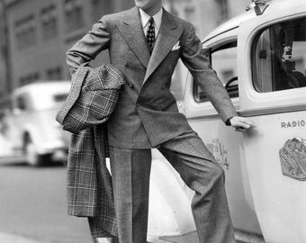 1940s Double Breasted Men's Suit | Custom Tailored Vintage Style