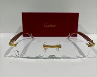 カルティエ ジヴェルニー 53-22 – 22Kゴールド＆ウッドサングラス