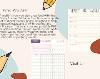 2026 Jahresplaner zum Ausdrucken – Bullet Journal & Digitaler Planer, A4 A5 Letter PDF Sofort-Download