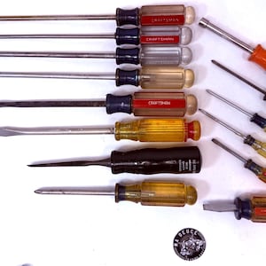 Lot of 13 Vintage Craftsman Screwdrivers & Nut Driver Phillips Flat Heads