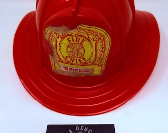 Vintage Fire Chief Helmet: The Chicago Fire Toy – Hard Plastic Play