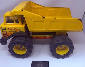 Tonka Mighty Vintage XMB-975 metalen dumptruck turbodiesel