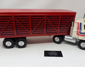 Vintage ERTL International Transtar vee/vee oplegger staal