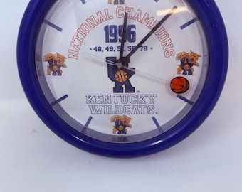 Vintage University Of Kentucky UK Wildcats Wall Clock Plastic National Champions